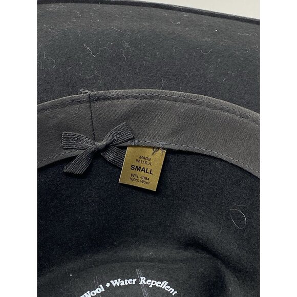 Stetson Crushable Wool Felt Outback Cowboy Hat Size S Black Woven Band Silver - Picture 11 of 13